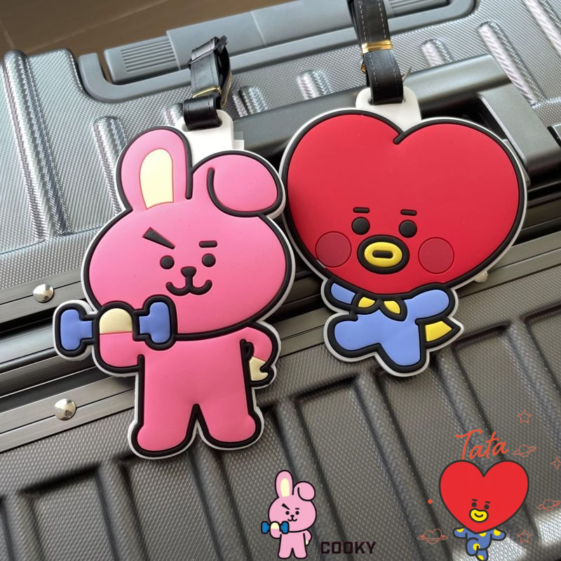 Travel Accessories Gifts - Porte-clés mignon BT21, étiquette à bagages