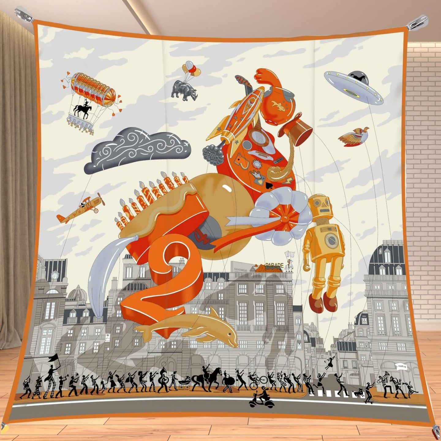 Travel Accessories For Elderly - Foulard carré en twill effet soie