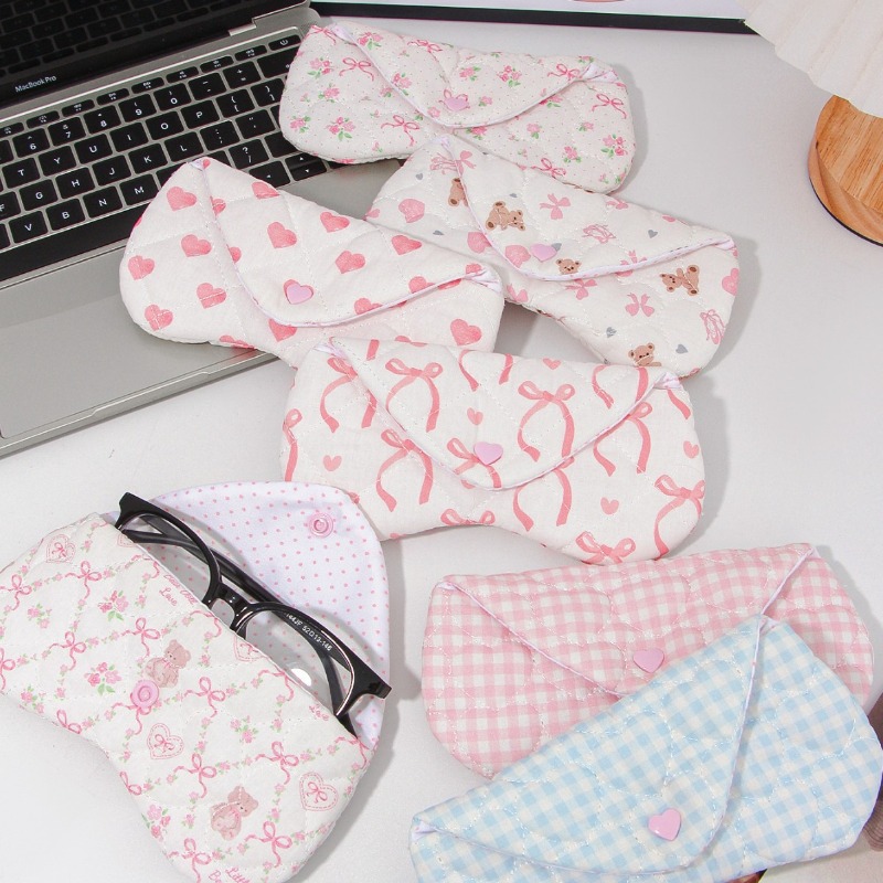 Travel Accessories Pouch For Women - Étui à lunettes en tissu écossais