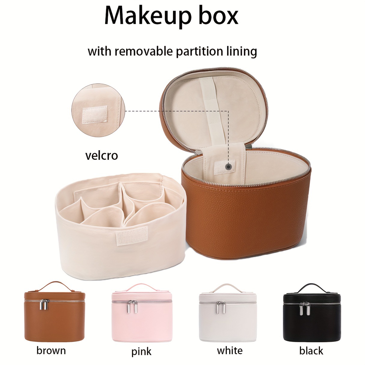 Travel Accessories Toiletries - Grande trousse de maquillage en cuir