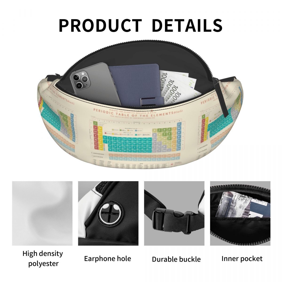 Cool Elements Periodic Table F - Travel Accessories Pouch For Women avis et prix