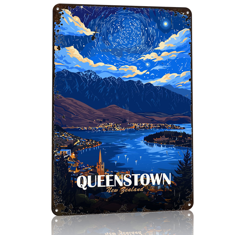 Affiche murale en métal textur - Travel Accessories New Zealand avis et prix