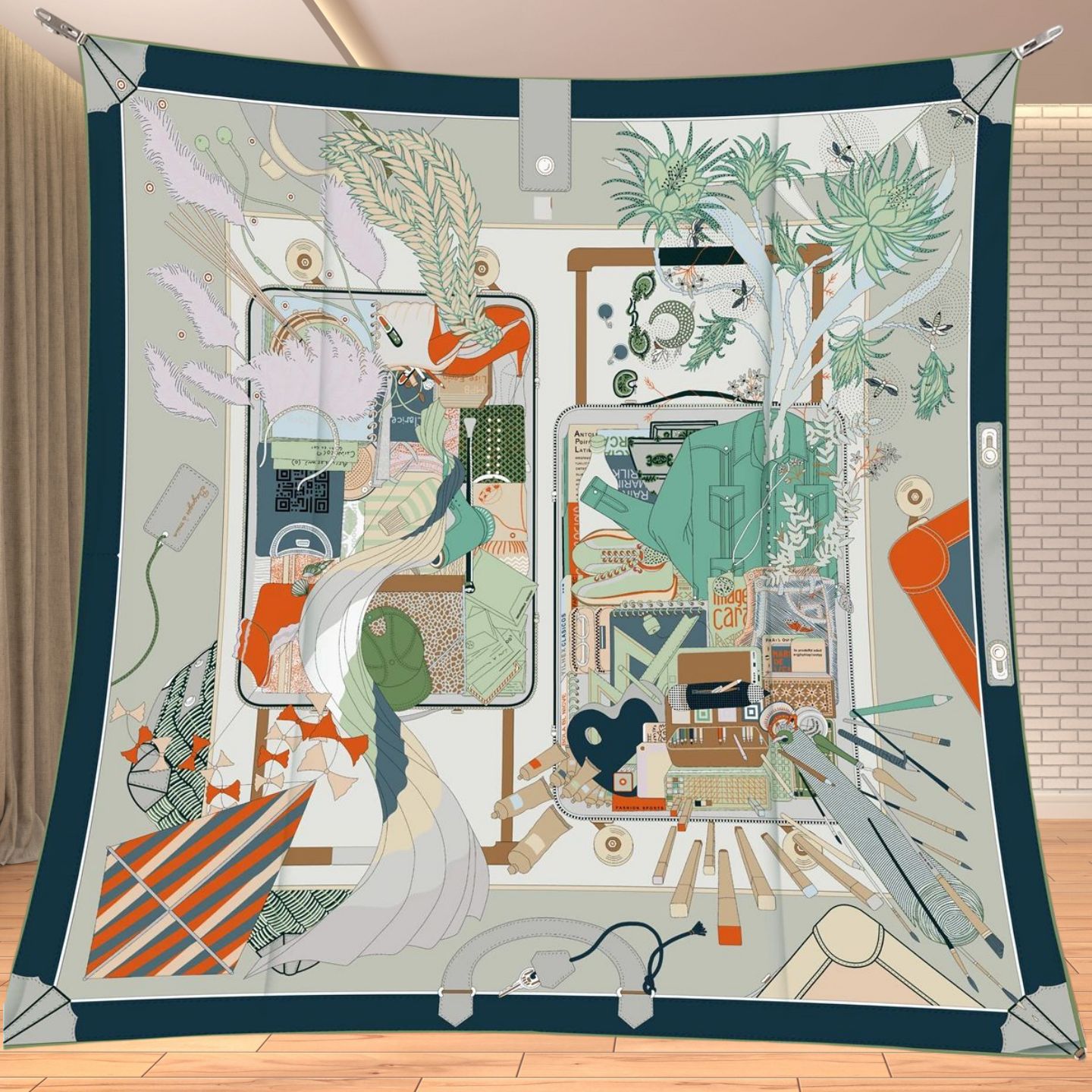 Foulard carré en twill effet s - Travel Accessories For Elderly avis et prix