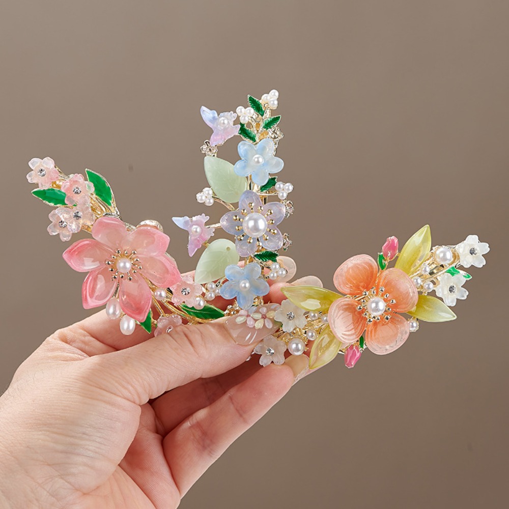 Pince à cheveux florale perlée - Travel Accessories For Women avis et prix