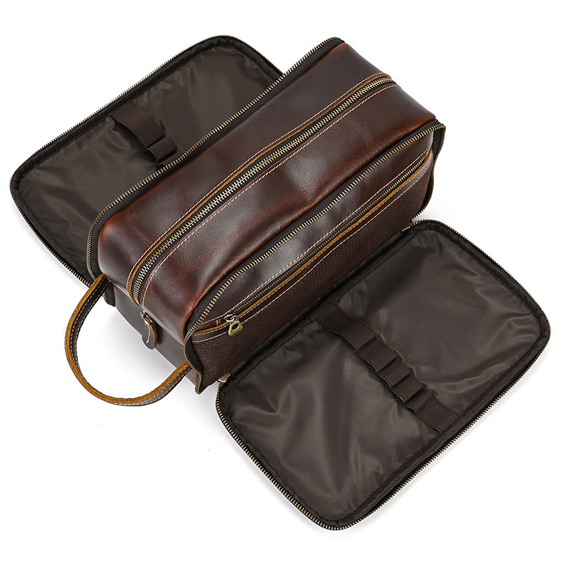 Trousse de toilette en cuir de - Travel Accessories Toiletries avis et prix